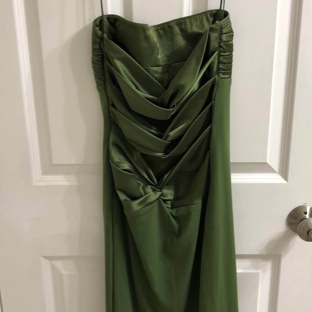 Olive green Mary.L Couture dress. Size 4